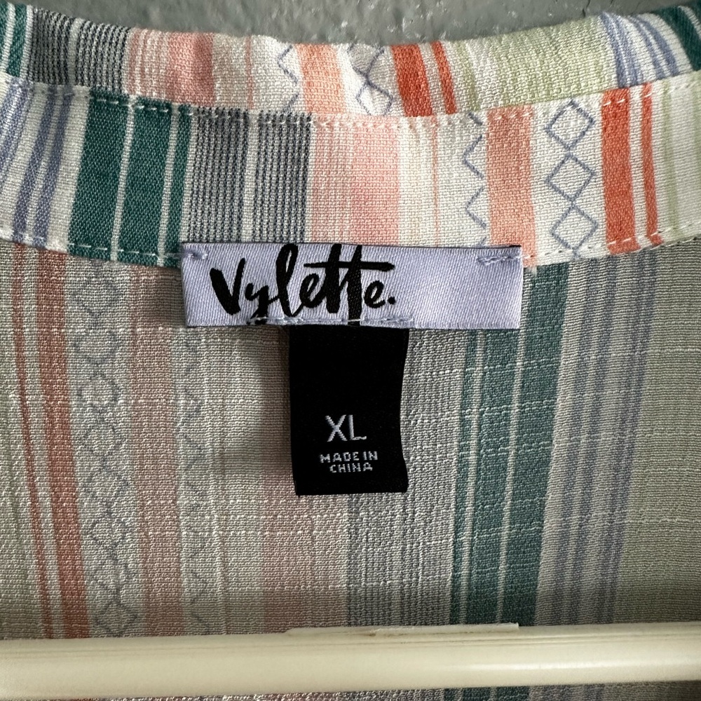 Striped Button Down Shirt - Multicolor - Picture 2 of 7